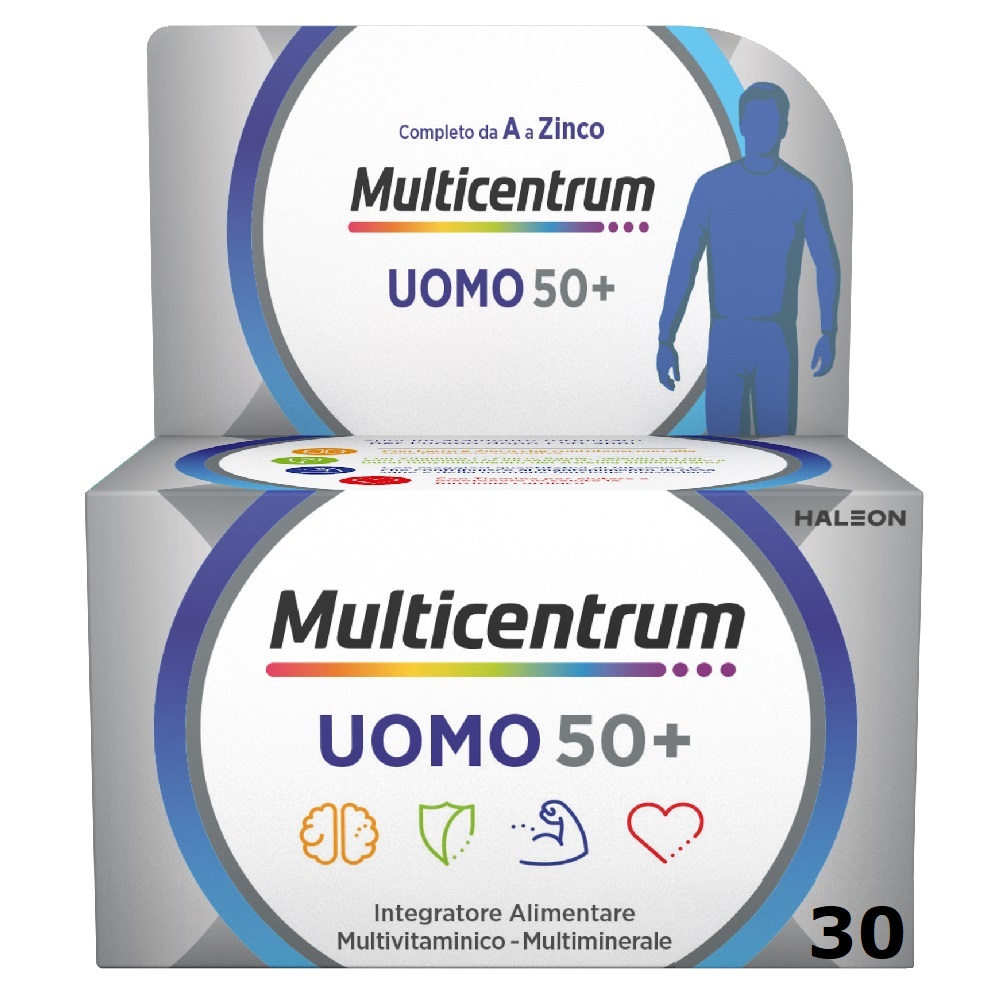 Multicentrum Uomo 50+ Integratore Alimentare 30 Compresse